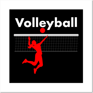 Volleyball shirt in retro vintage style - gift for volleyball player Posters and Art